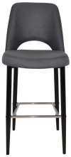 STOOL ALBURY SIDE 750 METAL BLACK + GRAVITY SLATE