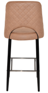 STOOL ALBURY SIDE 750 METAL BLACK + PELLE/BENITO TAN
