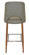 STOOL ALBURY SIDE 750 METAL LIGHTOAK + PELLE/BENITO SAGE