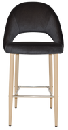 STOOL CHEVRON 750 METAL BIRCH + REGIS CHARCOAL