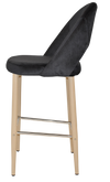 STOOL CHEVRON 750 METAL BIRCH + REGIS CHARCOAL