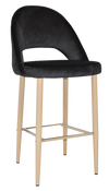 STOOL CHEVRON 750 METAL BIRCH + REGIS CHARCOAL