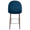 STOOL CHEVRON 750 METAL LIGHT WALNUT + REGIS NAVY