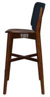STOOL DAKOTA LIGHT WALNUT - GRAVITY NAVY