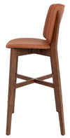STOOL DAKOTA UPH 2 LIGHTWALNUT - VINYL TAN