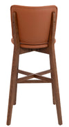 STOOL DAKOTA UPH 2 LIGHTWALNUT - VINYL TAN