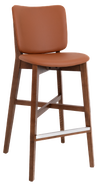 STOOL DAKOTA UPH 2 LIGHTWALNUT - VINYL TAN