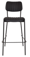 STOOL KANSAS BLACK - VINYL BLACK (BACK & SEAT)