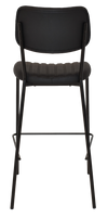 STOOL KANSAS BLACK - VINYL BLACK (BACK & SEAT)