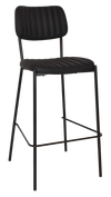 STOOL KANSAS BLACK - VINYL BLACK (BACK & SEAT)