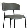 STOOL LUGANO UPH 2 BLACK - PELLE SAGE