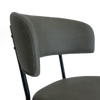 STOOL LUGANO UPH 2 BLACK - PELLE SAGE