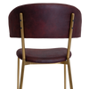 STOOL LUGANO UPH 2 BRASS - EASTWOOD BORDEAUX