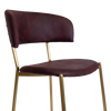 STOOL LUGANO UPH 2 BRASS - EASTWOOD BORDEAUX