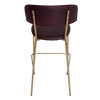 STOOL LUGANO UPH 2 BRASS - EASTWOOD BORDEAUX