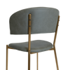 STOOL LUGANO UPH 2 BRASS - PELLE SAGE