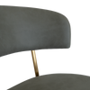 STOOL LUGANO UPH 2 BRASS - PELLE SAGE