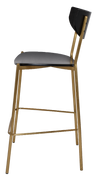 STOOL MARCO BRASS - BLACK