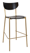 STOOL MARCO BRASS - BLACK