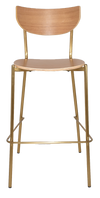 STOOL MARCO BRASS - NATURAL