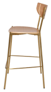 STOOL MARCO BRASS - NATURAL