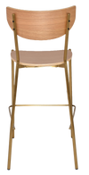 STOOL MARCO BRASS - NATURAL