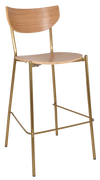 STOOL MARCO BRASS - NATURAL