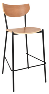 STOOL MARCO BLACK - NATURAL