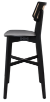 STOOL PHOENIX RATTAN BLACK
