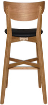 STOOL RIALTO LIGHTOAK - VINYL BLACK