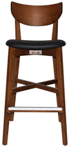 STOOL RIALTO LIGHTWALNUT - VINYL BLACK