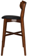 STOOL RIALTO LIGHTWALNUT - VINYL BLACK