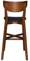 STOOL RIALTO LIGHTWALNUT - VINYL BLACK