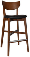 STOOL RIALTO LIGHTWALNUT - VINYL BLACK