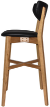 STOOL RIALTO UPH 2 LIGHTOAK - VINYL BLACK