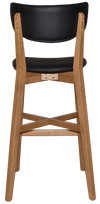 STOOL RIALTO UPH 2 LIGHTOAK - VINYL BLACK