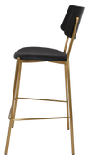 STOOL TEXAS BRASS - BLACK - VINYL BLACK
