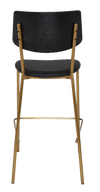 STOOL TEXAS BRASS - BLACK - VINYL BLACK