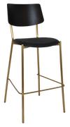 STOOL TEXAS BRASS - BLACK - VINYL BLACK