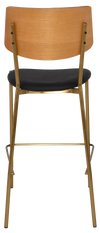 STOOL TEXAS BRASS - LIGHT OAK - VINYL BLACK
