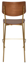 STOOL TEXAS BRASS - LIGHT WALNUT