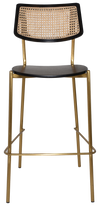 STOOL TEXAS BRASS - RATTAN BLACK