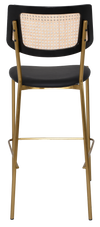 STOOL TEXAS BRASS - RATTAN BLACK - VINYL BLACK
