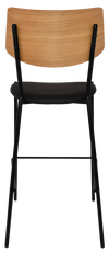 STOOL TEXAS BLACK - LIGHT OAK - VINYL BLACK