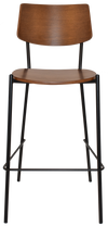 STOOL TEXAS BLACK - LIGHT WALNUT