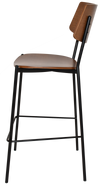 STOOL TEXAS BLACK - LIGHT WALNUT