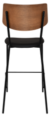 STOOL TEXAS BLACK - LIGHT WALNUT - VINYL BLACK