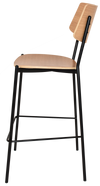 STOOL TEXAS BLACK - NATURAL