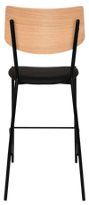 STOOL TEXAS BLACK - NATURAL - VINYL BLACK