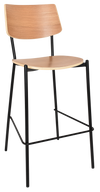 STOOL TEXAS BLACK - NATURAL